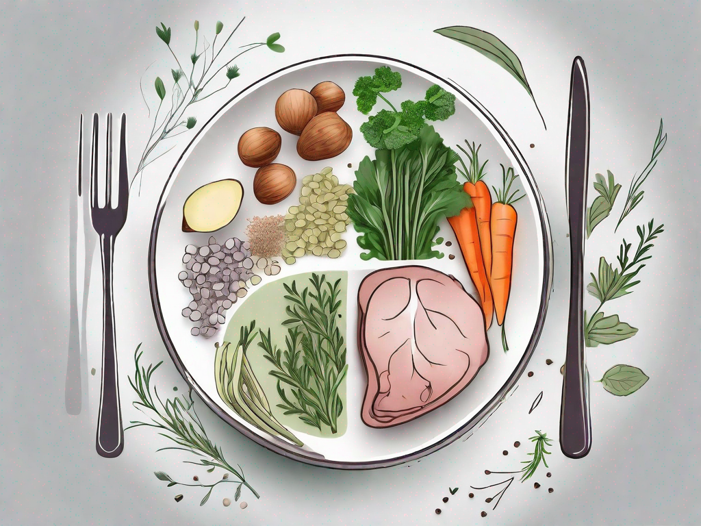A balanced plate of healthy food