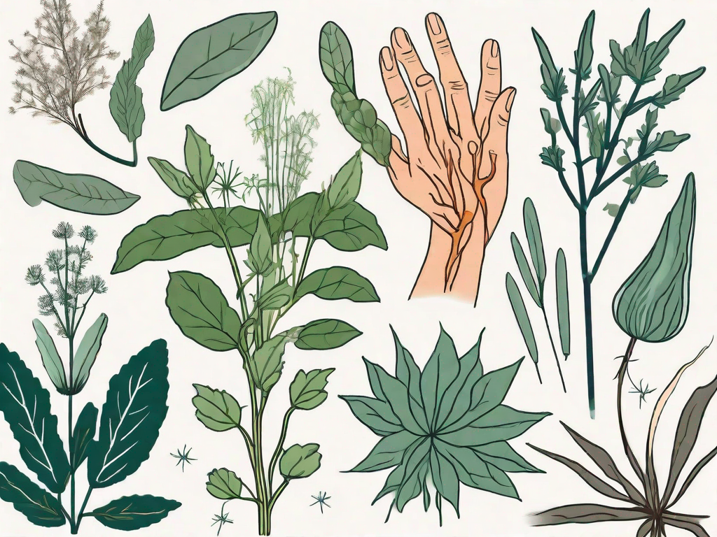 A variety of natural elements like herbs and plants associated with relieving arthritis symptoms