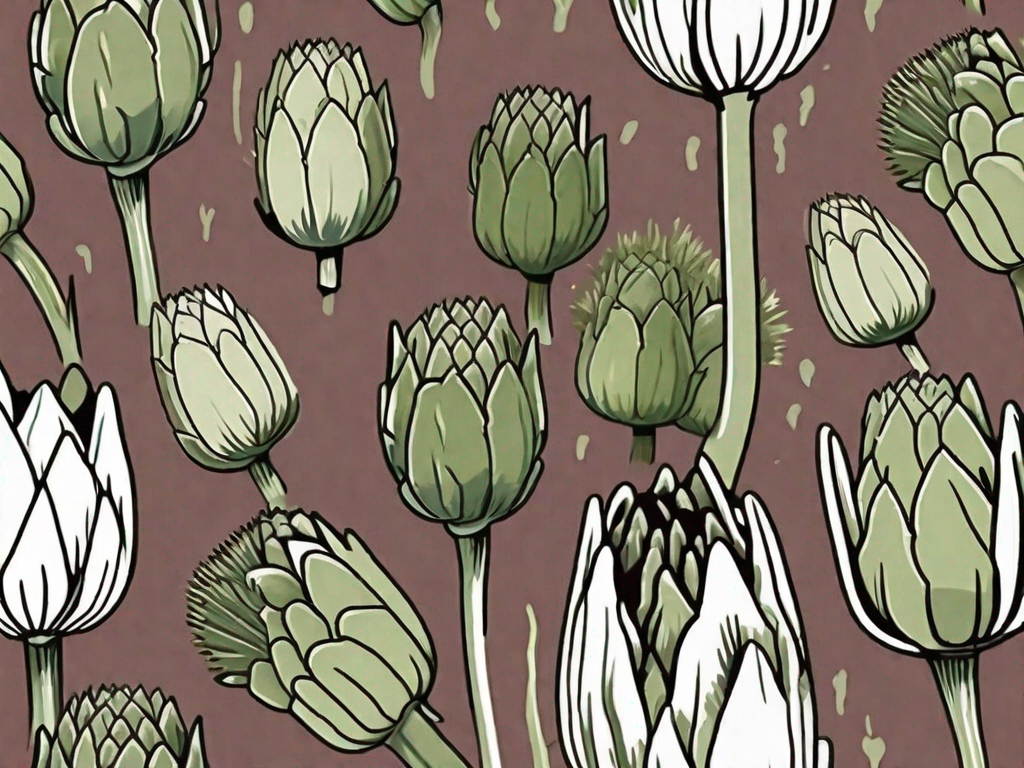 Artischocken im Garten