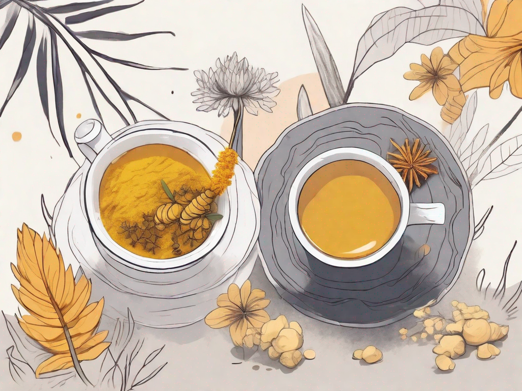 Kurkuma und Ingwer Tee