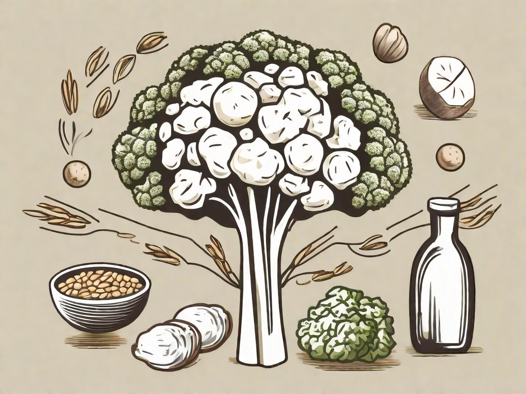 A chromium atom surrounded by various food items