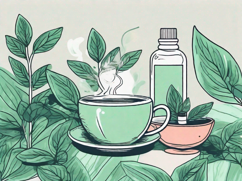 A vibrant peppermint plant with a refreshing aura