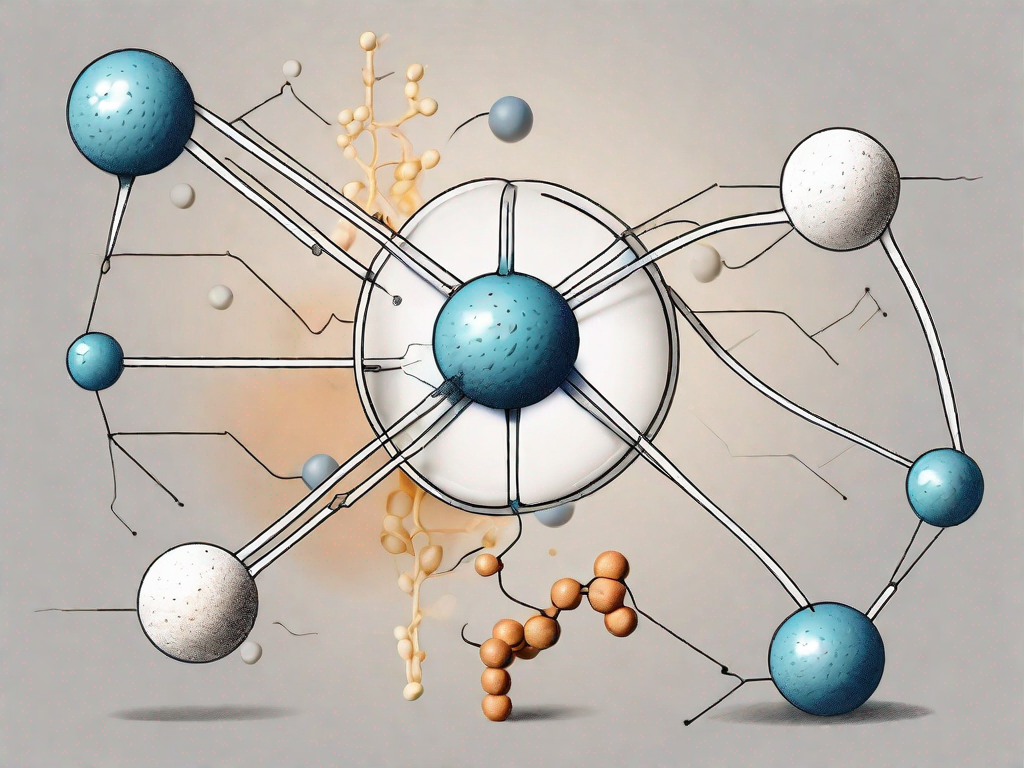 The alpha amylase enzyme actively breaking down a carbohydrate molecule